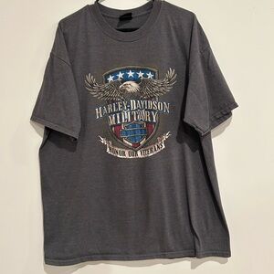 Harley-Davidson Honor Our Veterans Overseas Tour 2XL Gray T-shirt